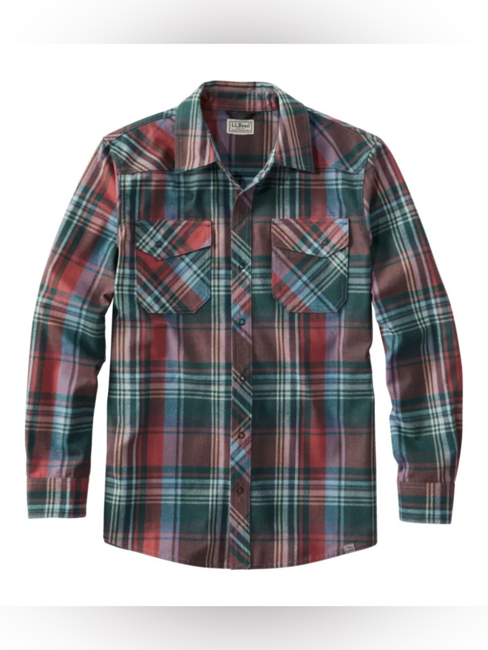 L.L. Bean Men's Katahdin Performance Flannel Shirt Size Large Regular